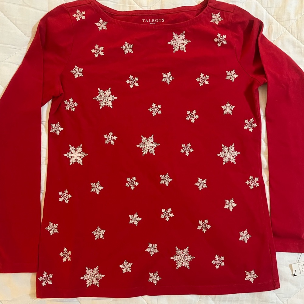 Talbot's Embroidered Holiday Shirts - XS and P